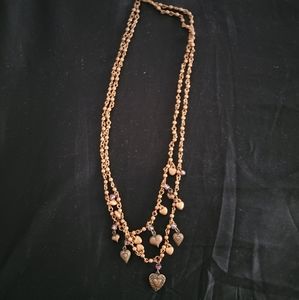 Bronzetone layered necklace